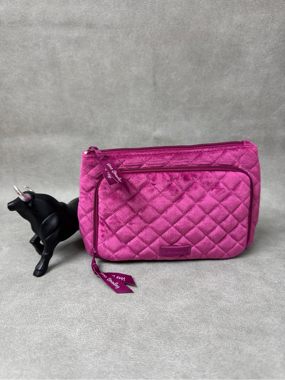 Vera Bradley Hot Pink Quilted Cosmetic Case